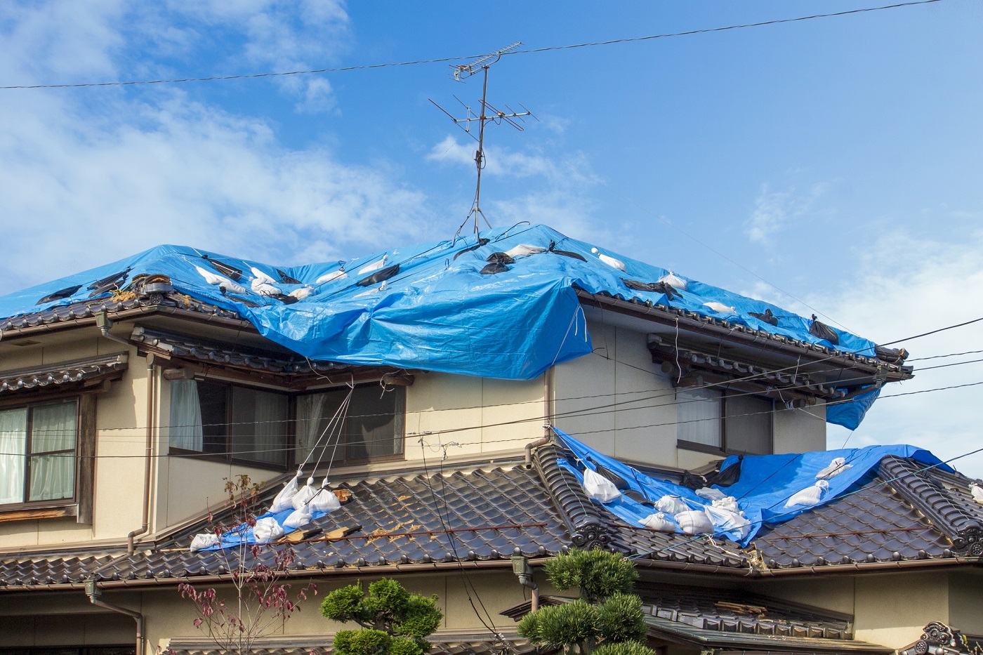 さまざまな住宅被害をもたらす台風 事前の台風対策も重要ですが 台風後の点検も忘れてはいけない 大阪市内で一戸建てをお探しなら長居公園近くのむとうの家